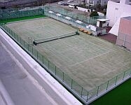 栗山中継ポンプ場テニスコートの写真