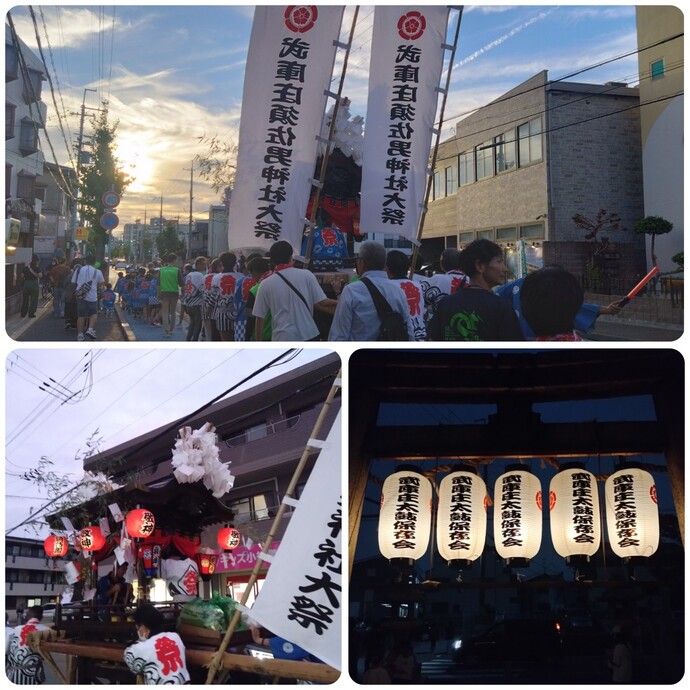 武庫庄地区太鼓やぐら巡行