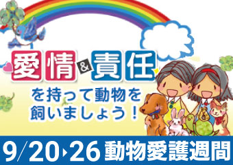 9月20日から26日は動物愛護週間