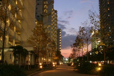 JR尼崎駅北側の夕景