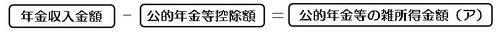 公的年金等の雑所得金額の算出方法