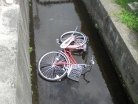 投棄自転車の写真