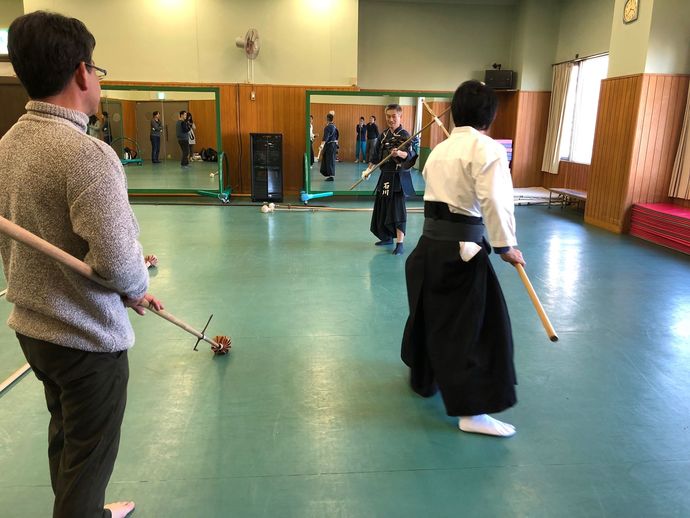 尼崎藩主も経験した本心鏡智流槍術の稽古の様子