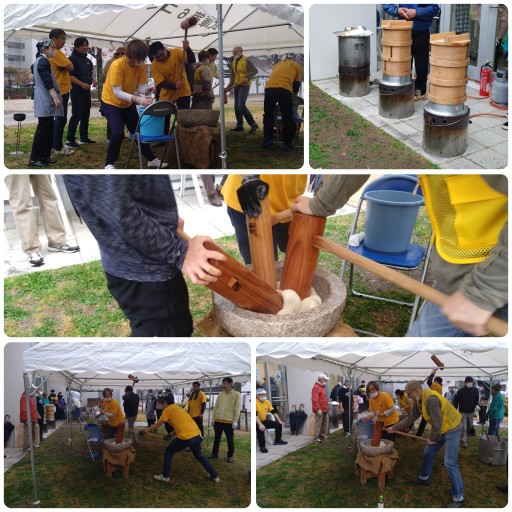 パークタウン西武庫の餅つき大会