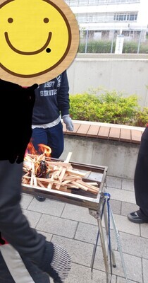 BBQの火起こし