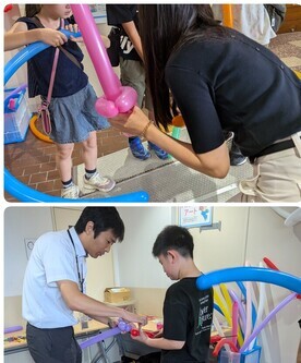 バルーンアート作成中