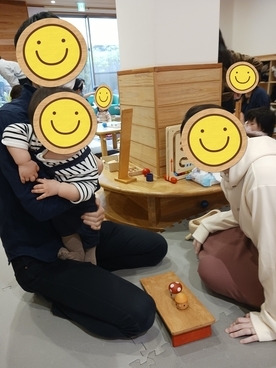 お父さん、お母さんと赤ちゃんで参加