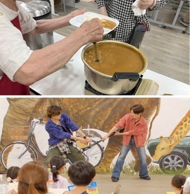 こども食堂とライブの様子