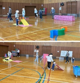サーキット遊びの様子の写真