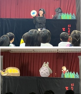 人形劇鑑賞の様子1