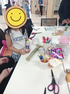 工作ができあがったこども