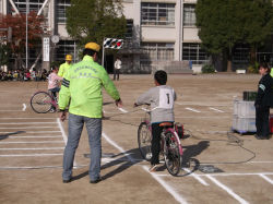 自転車教室のようす