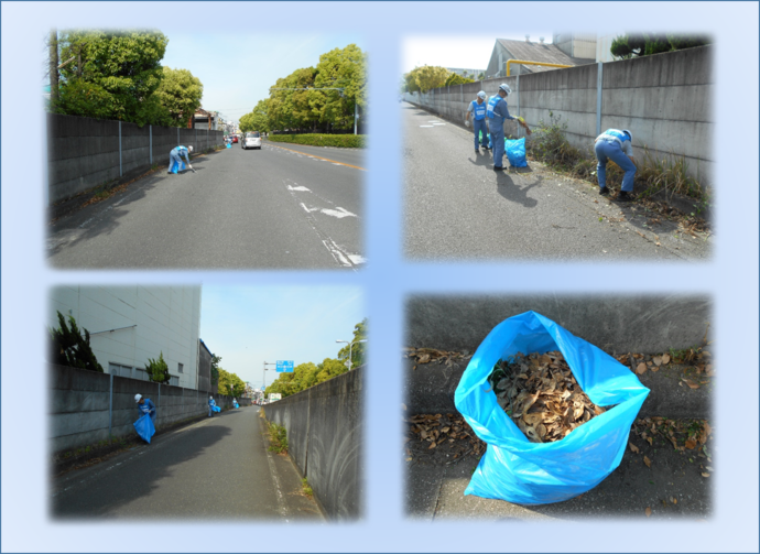 住友ベークライト北側清掃写真