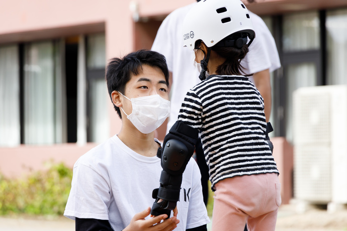 初めてのスケボー体験教室の様子