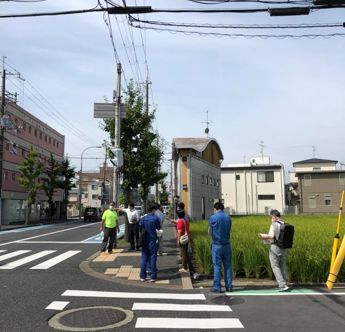 合同通学路安全点検の様子