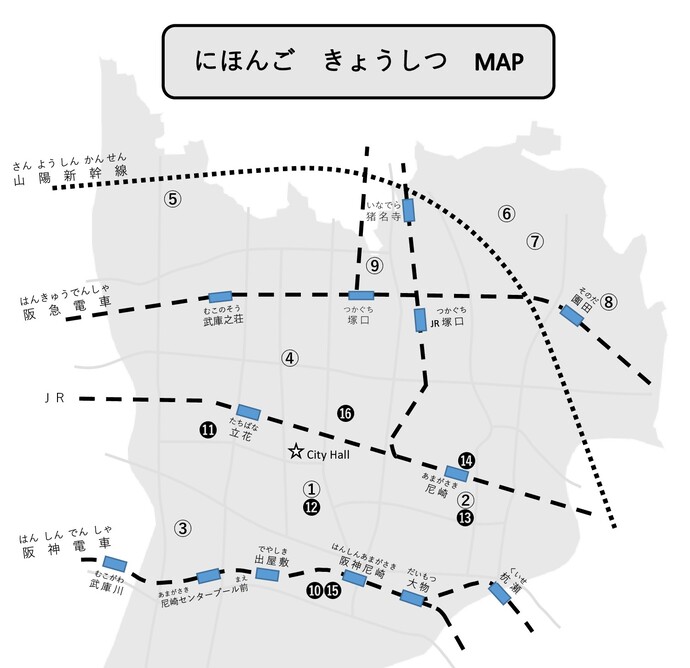 日本語教室地図