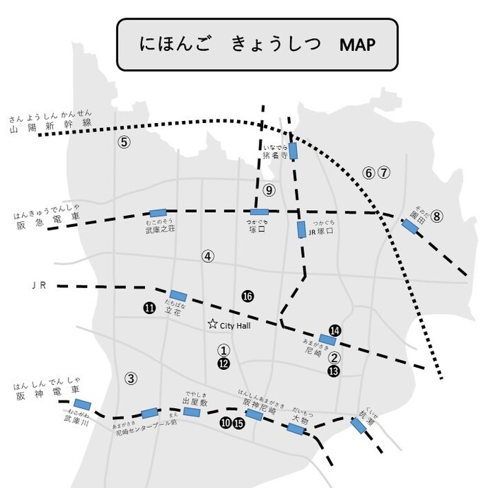 日本語教室地図