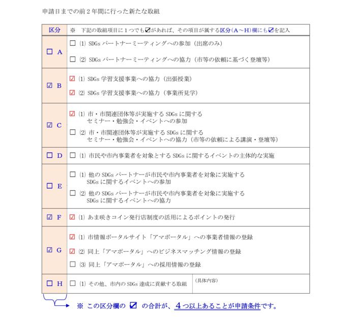 市が定める取組