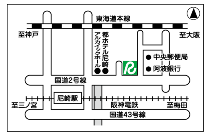 トヨタレンタリース兵庫　尼崎店　地図