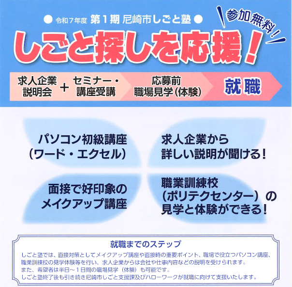 令和7年度しごと塾第1期チラシ