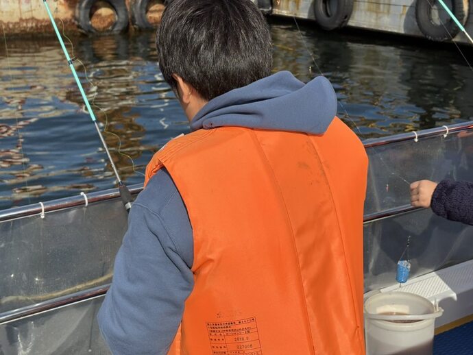 釣りをしている様子