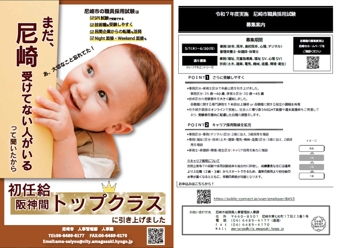 採用チラシの表面