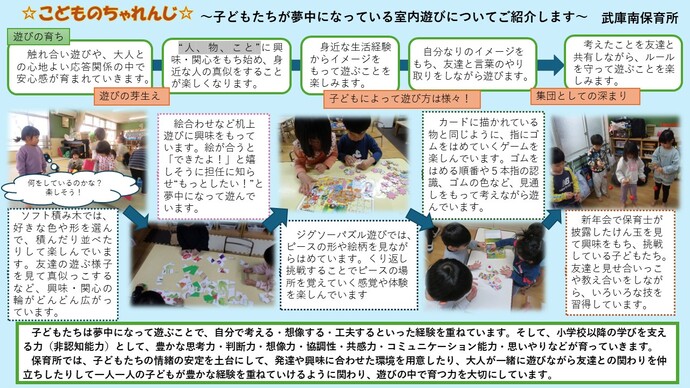 武庫南保育所の子どもたちが楽しんでいる遊びをご紹介します。