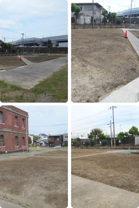 庭園の整備風景写真