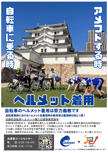 ヘルメット着用を啓発するポスター