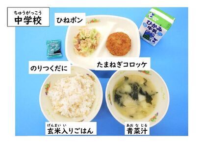 中学校給食の写真