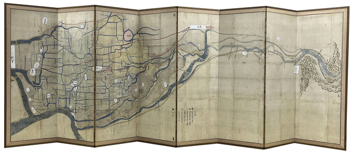 寛文十年大井・三平井水論立会絵図