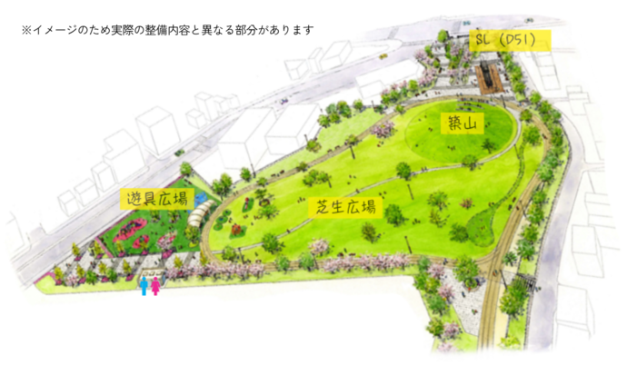 リニューアル後の大物公園イメージパース