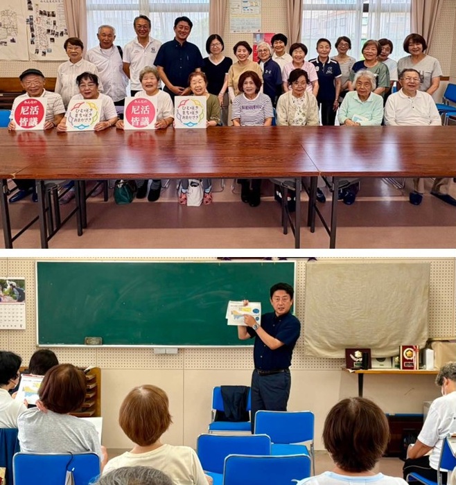 西大島連協のふれあいサロンで車座集会「みんなの尼活皆議」