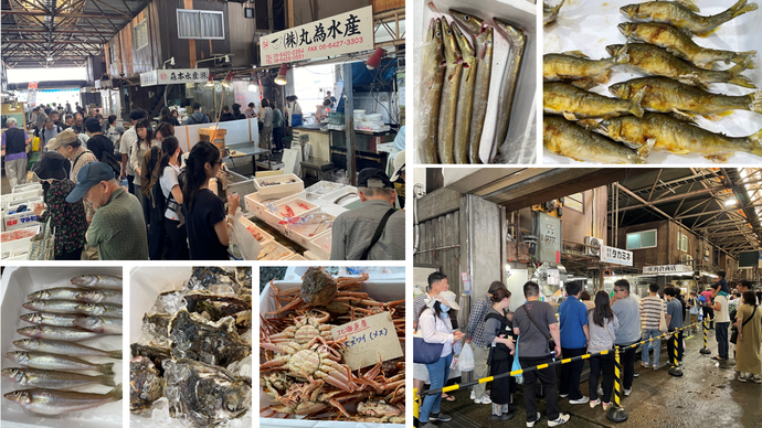 水産仲卸店舗の様子